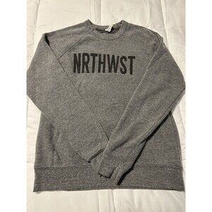 WISH YOU WERE NORTHWEST Light Gray Sweatshirt Drop Shoulder Unisex Size Small